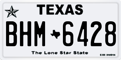 TX license plate BHM6428