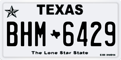 TX license plate BHM6429