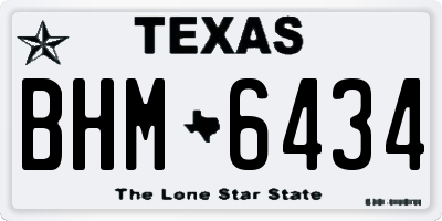 TX license plate BHM6434