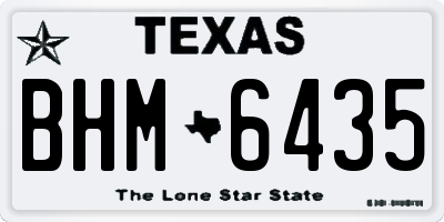 TX license plate BHM6435