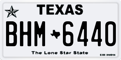 TX license plate BHM6440