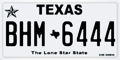 TX license plate BHM6444