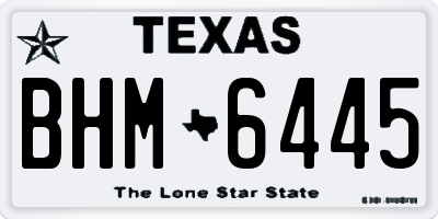 TX license plate BHM6445