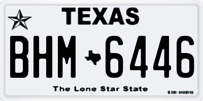 TX license plate BHM6446