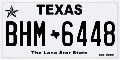 TX license plate BHM6448