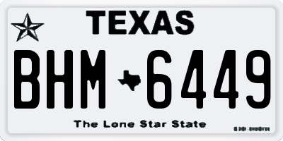 TX license plate BHM6449