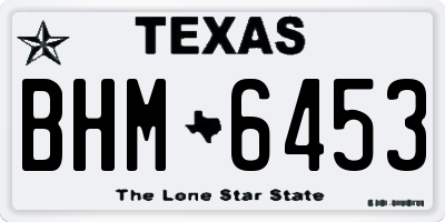 TX license plate BHM6453