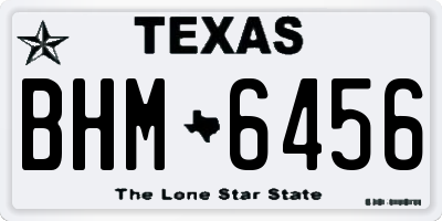 TX license plate BHM6456