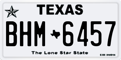 TX license plate BHM6457
