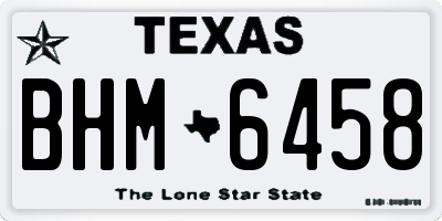 TX license plate BHM6458