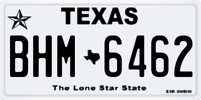 TX license plate BHM6462
