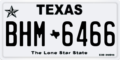 TX license plate BHM6466
