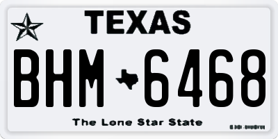 TX license plate BHM6468