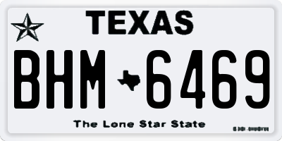 TX license plate BHM6469