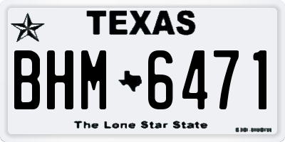 TX license plate BHM6471