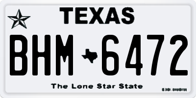 TX license plate BHM6472