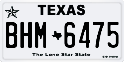 TX license plate BHM6475