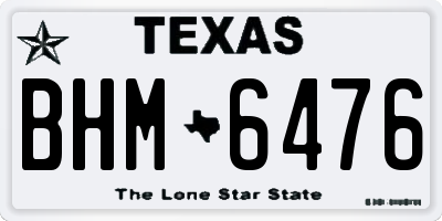 TX license plate BHM6476