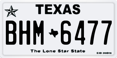 TX license plate BHM6477