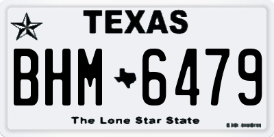 TX license plate BHM6479