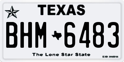 TX license plate BHM6483