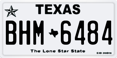 TX license plate BHM6484