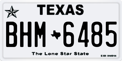 TX license plate BHM6485