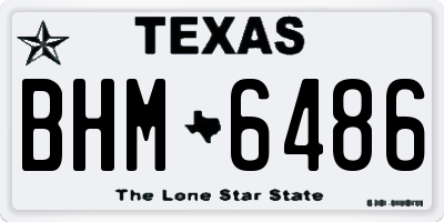 TX license plate BHM6486