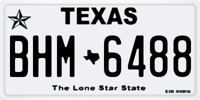 TX license plate BHM6488