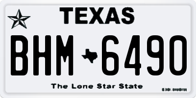 TX license plate BHM6490