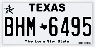 TX license plate BHM6495