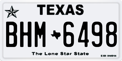 TX license plate BHM6498