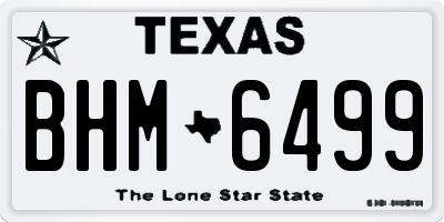 TX license plate BHM6499