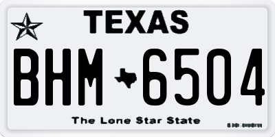 TX license plate BHM6504