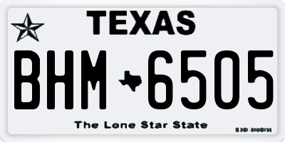 TX license plate BHM6505