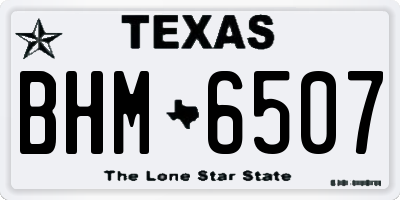 TX license plate BHM6507