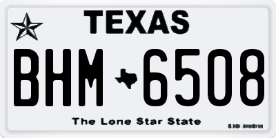 TX license plate BHM6508