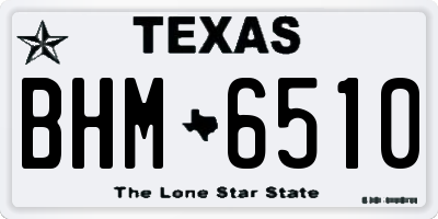TX license plate BHM6510