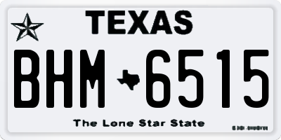 TX license plate BHM6515