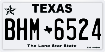 TX license plate BHM6524