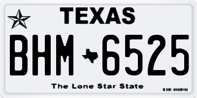 TX license plate BHM6525