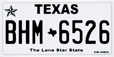 TX license plate BHM6526