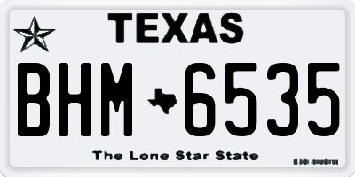 TX license plate BHM6535