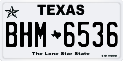 TX license plate BHM6536