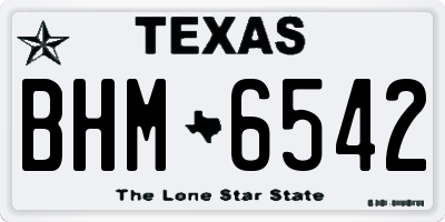 TX license plate BHM6542