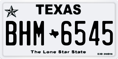 TX license plate BHM6545