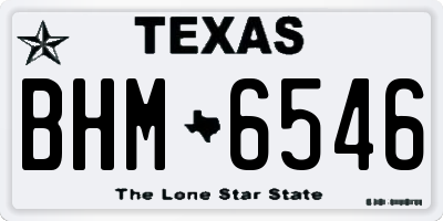 TX license plate BHM6546