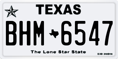 TX license plate BHM6547