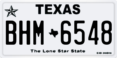 TX license plate BHM6548