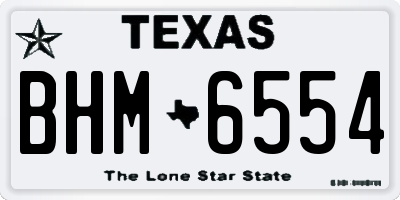 TX license plate BHM6554